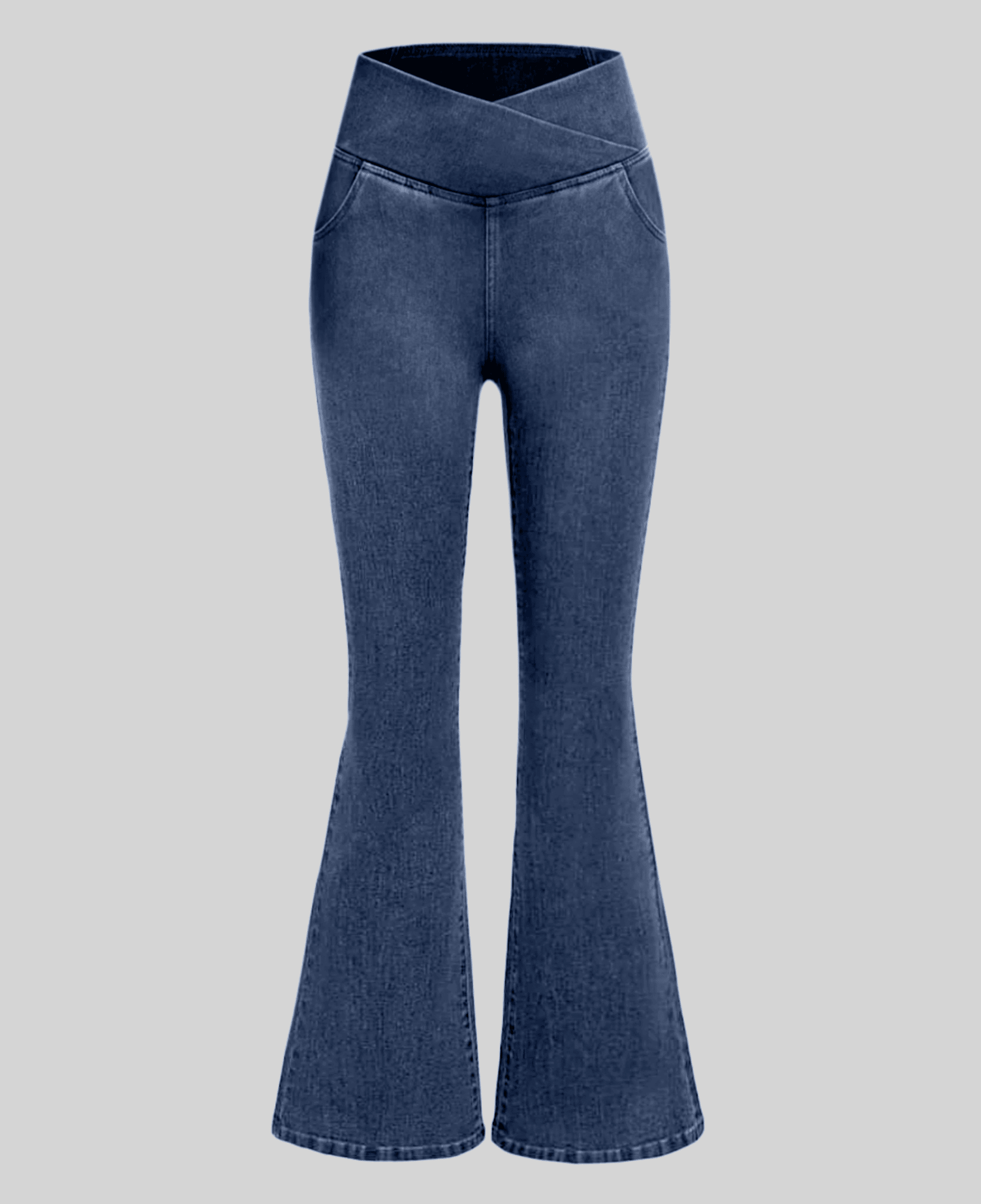 Calça Jeans Modeladora de Cintura Alta Cruzada - [COMPRE 1 E LEVE 2]
