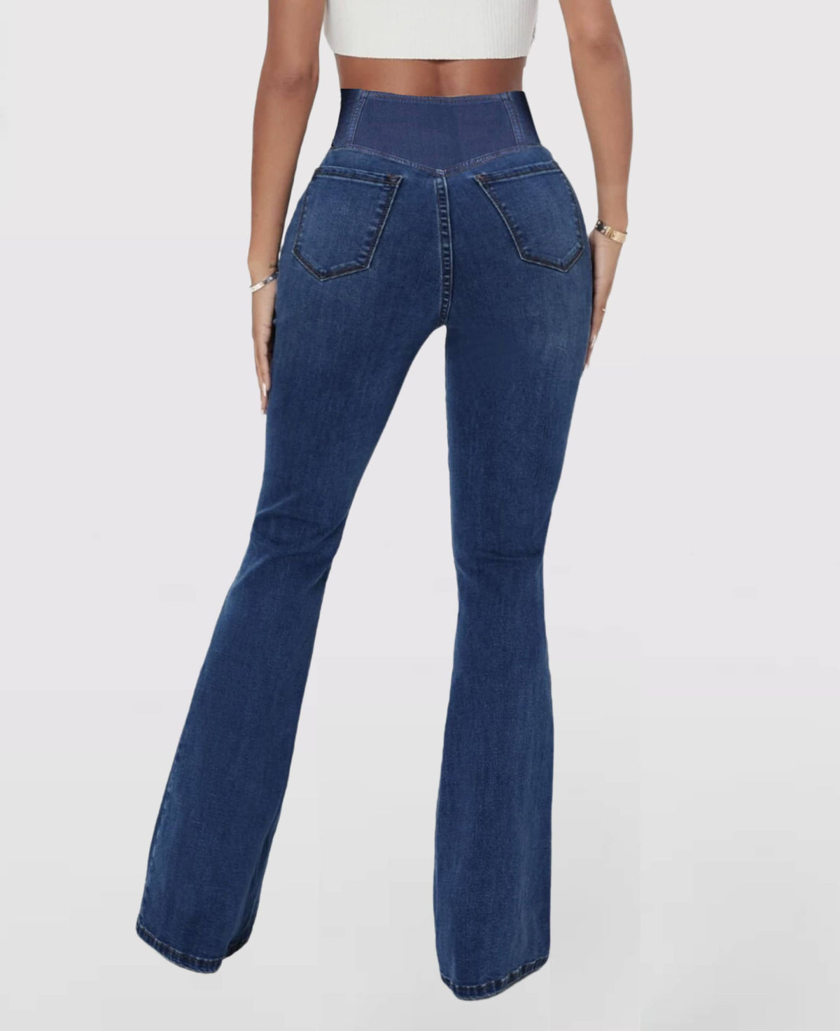 Calça Jeans Modeladora de Cintura Alta Cruzada - [COMPRE 1 E LEVE 2]